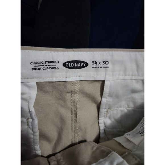 Old Navy Men’s Classic Straight Khaki Pants – Size 34x30 - Picture 3 of 3